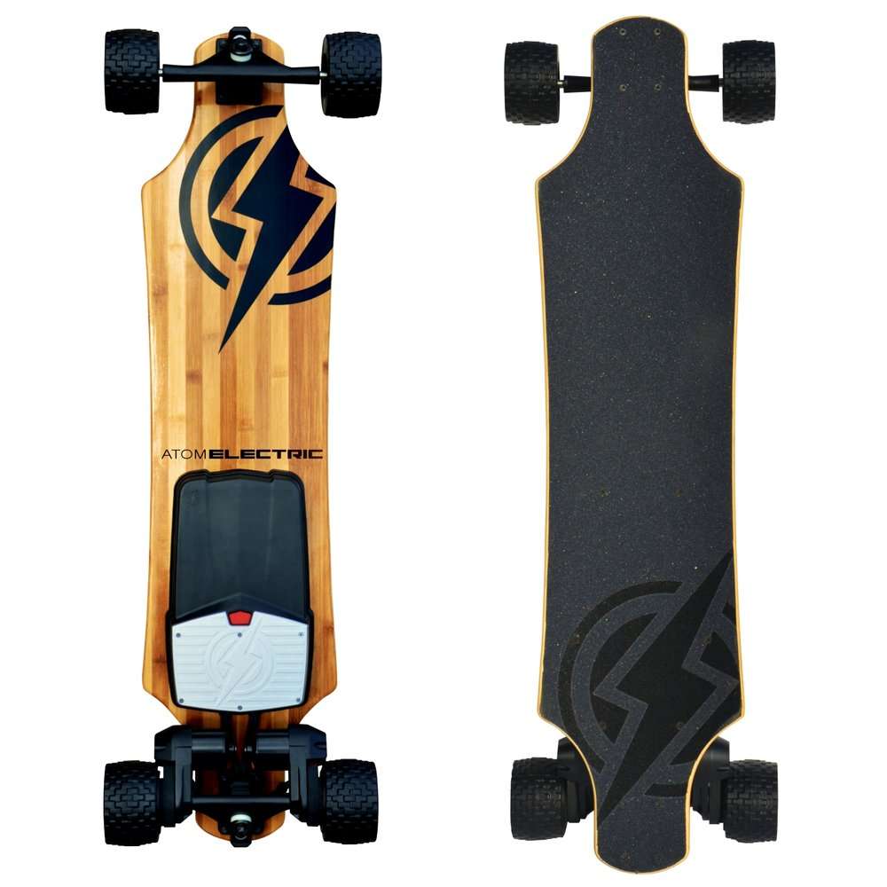 Atom Electric B18-DX (2-in-1) All Terrain / Street Longboard Skateboard - 180Wh Lithium Battery - 1800W Dual Motors